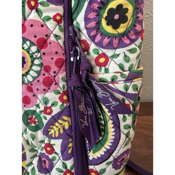 Retired Vera Bradley Full Size Back Pack Heather Purple Floral - Picture 3 of 9